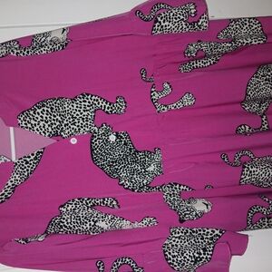 Pink Leopard Print Dress